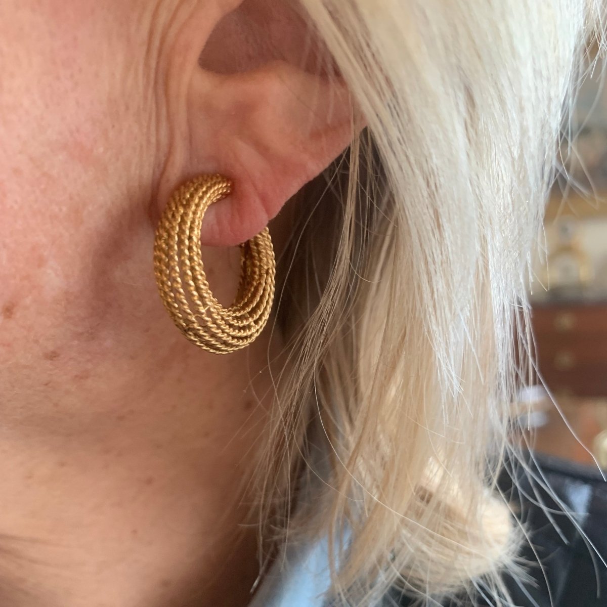 Boucles d'oreilles Créoles en or jaune - Castafiore