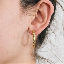 Boucles d'oreilles Créoles en or jaune - Castafiore