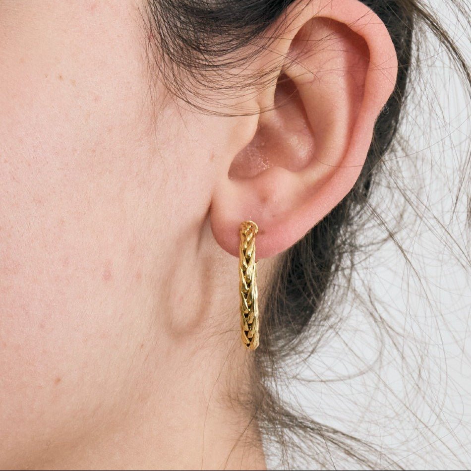 Boucles d'oreilles Créoles en or jaune - Castafiore