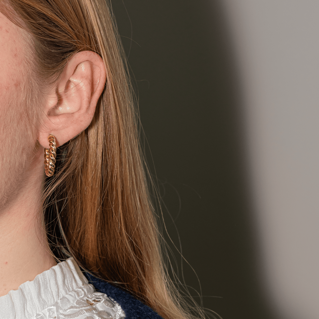 Earrings Yellow gold hoop earrings