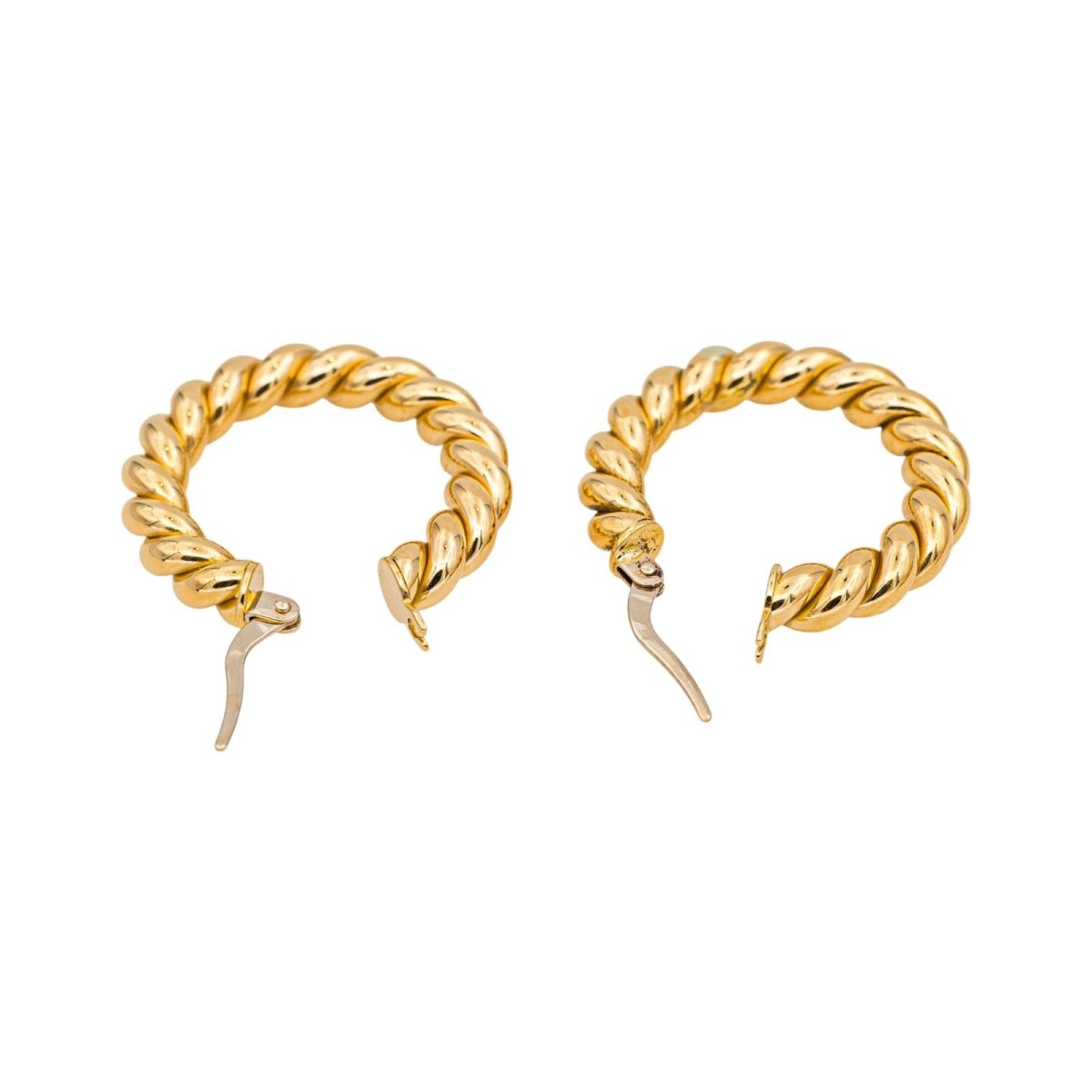 Earrings Yellow gold hoop earrings