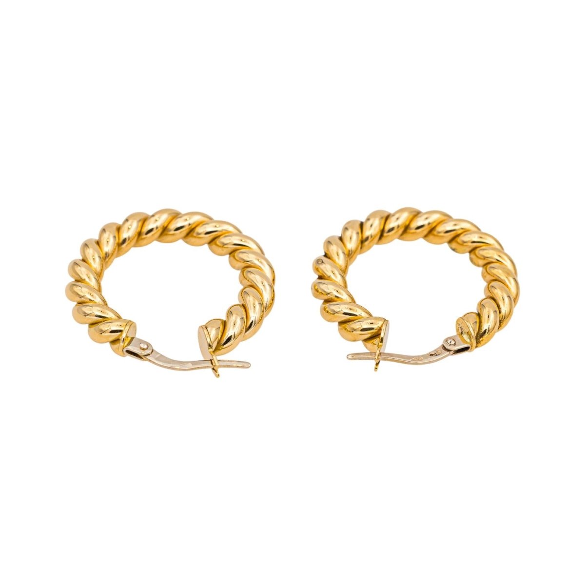 Earrings Yellow gold hoop earrings