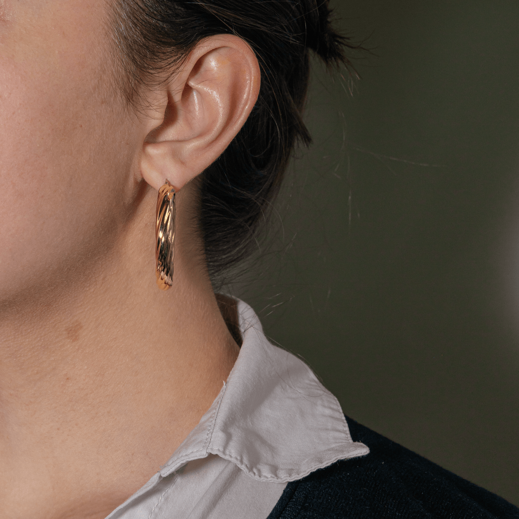 Boucles d'oreilles Créoles en or jaune - Castafiore