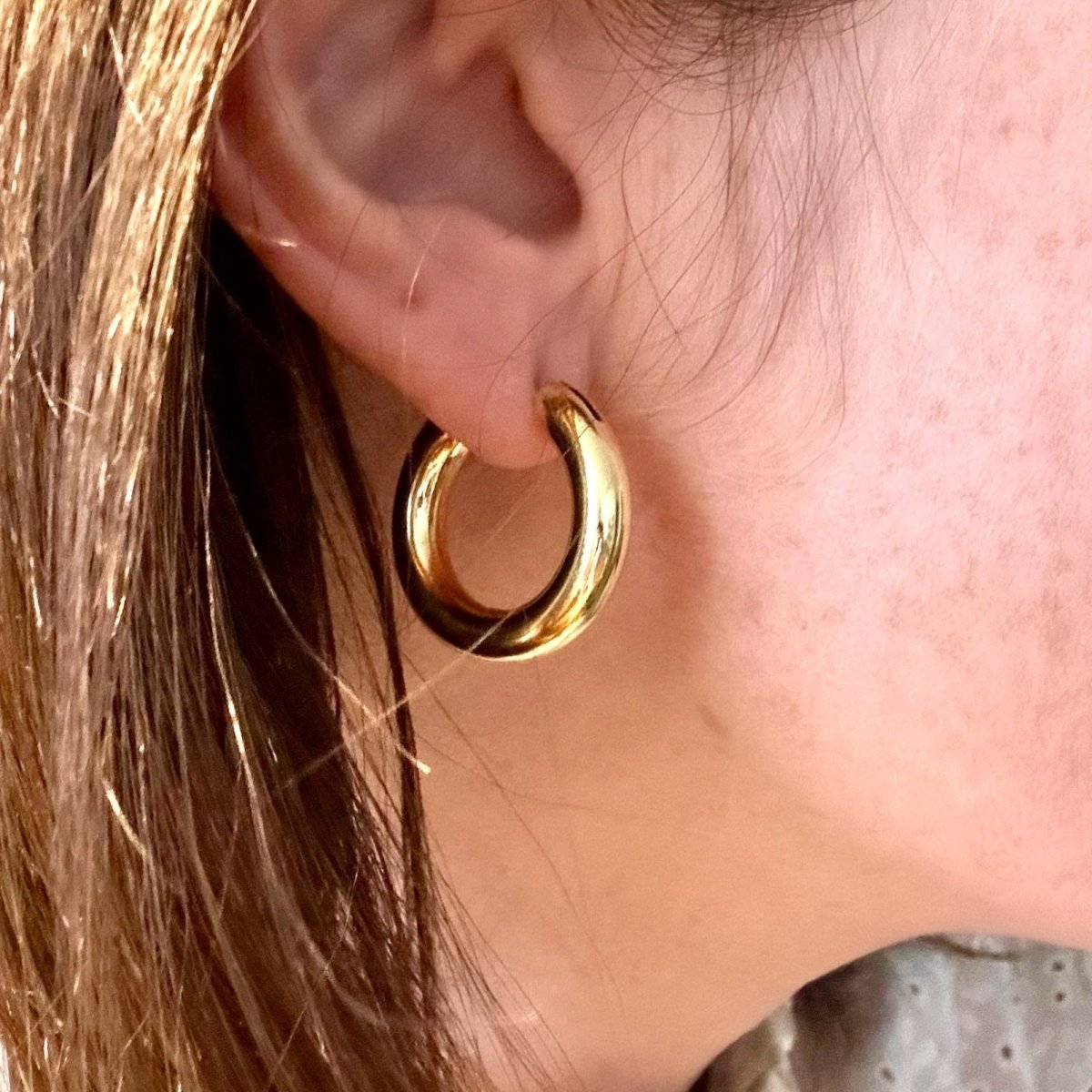 Boucles d'oreilles Créoles en or jaune - Castafiore