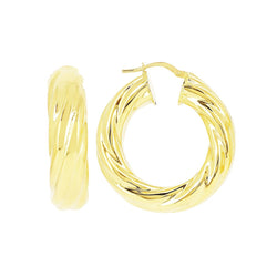 Boucles d'oreilles Créoles en or jaune - Castafiore