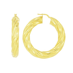 Boucles d'oreilles Créoles en or jaune - Castafiore