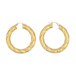 Boucles d'oreilles Créoles en or jaune - Castafiore