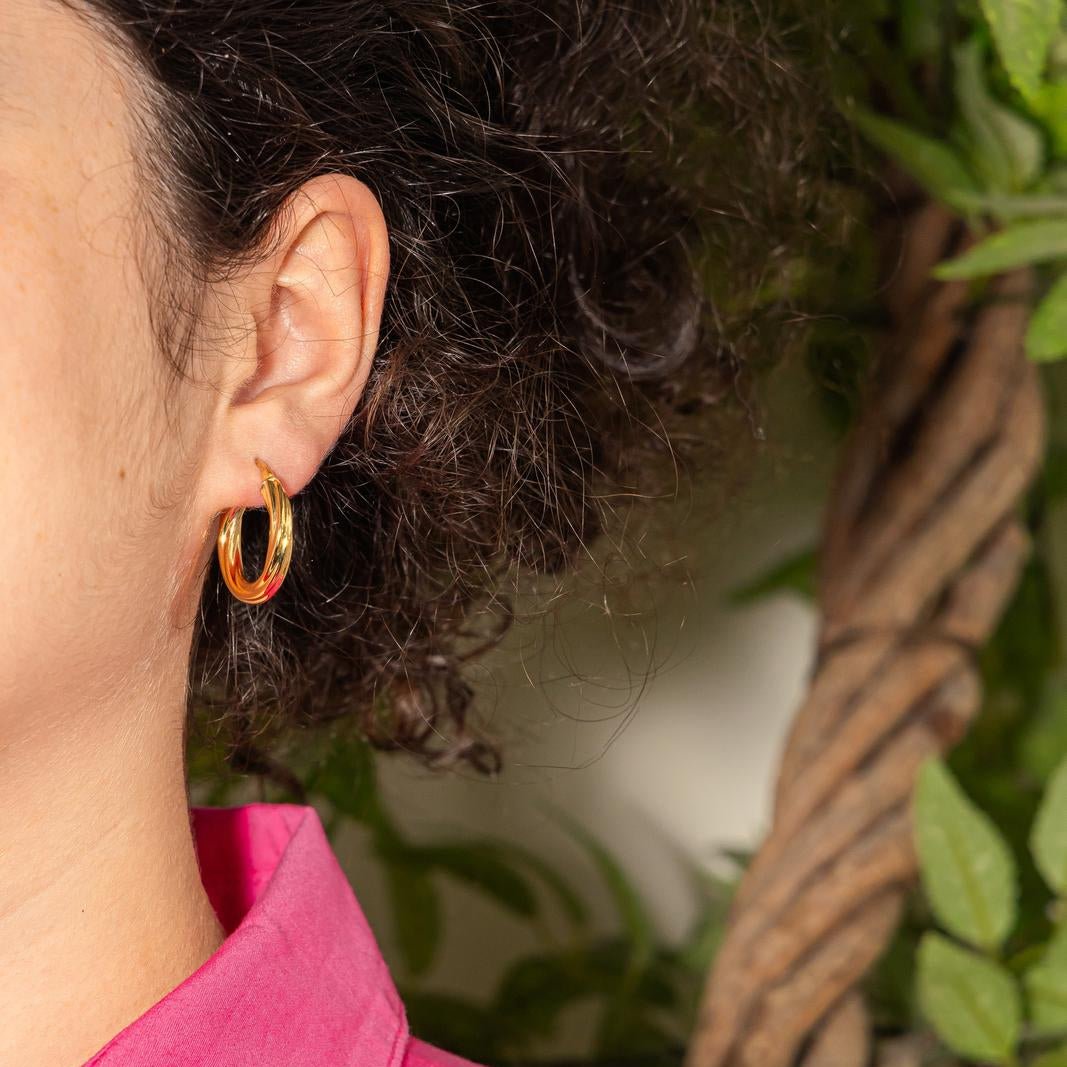 Boucles d'oreilles Créoles en or jaune - Castafiore