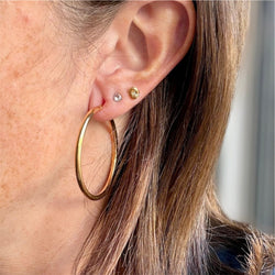 Boucles d'oreilles Créoles en or jaune - Castafiore