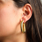 Boucles d'oreilles Créoles en or jaune - Castafiore