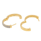 Boucles d'oreilles Créoles en or jaune et diamant - Castafiore