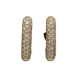 Boucles d'oreilles Créoles en or jaune et diamants - Castafiore