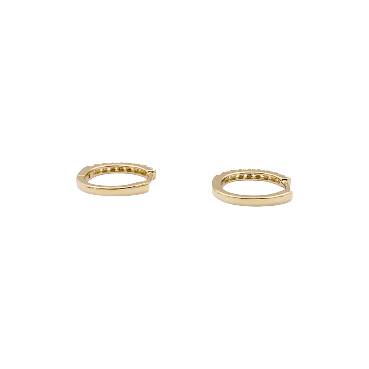 Boucles d'oreilles Créoles en or jaune et diamants - Castafiore