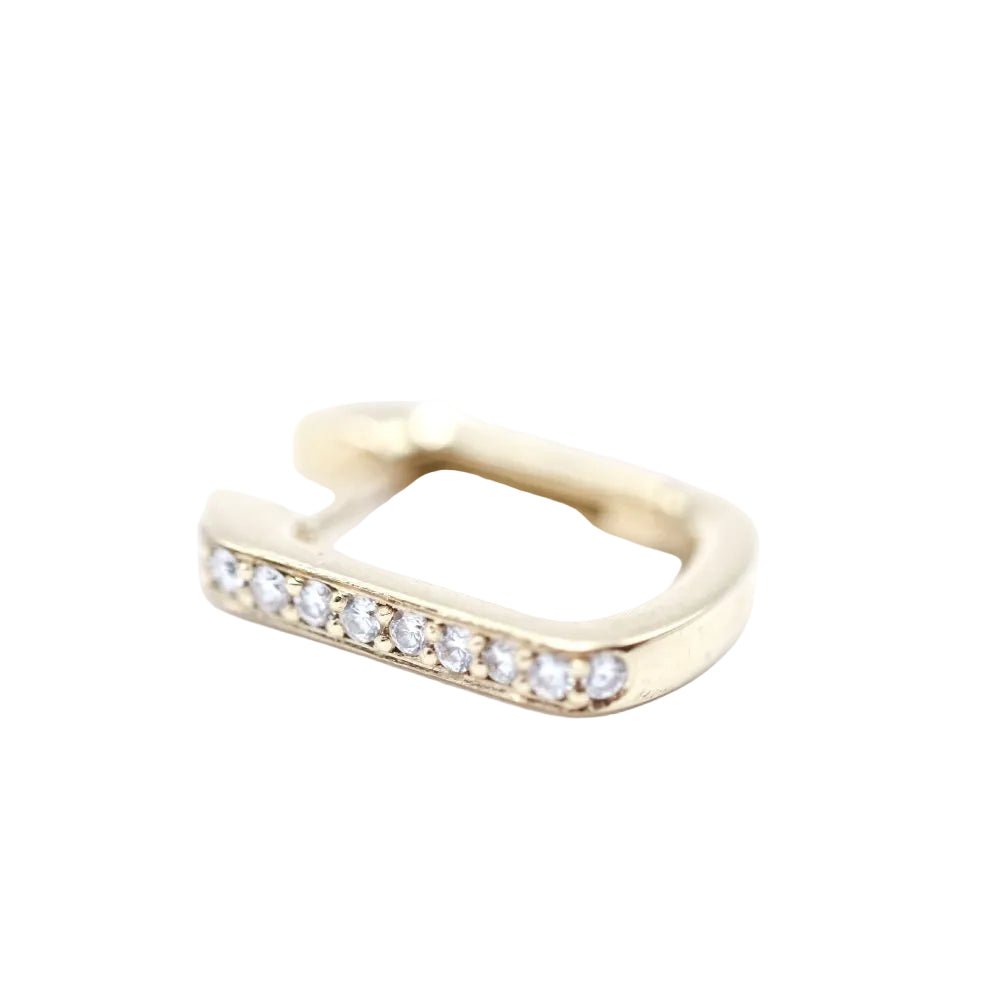 Boucles d'oreilles Créoles en or jaune et diamants - Castafiore