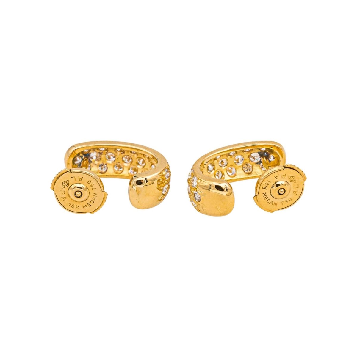 Earrings Yellow gold diamond