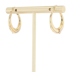 Earrings creoles yellow gold diamonds