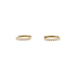 Boucles d'oreilles Créoles en or jaune et diamants - Castafiore