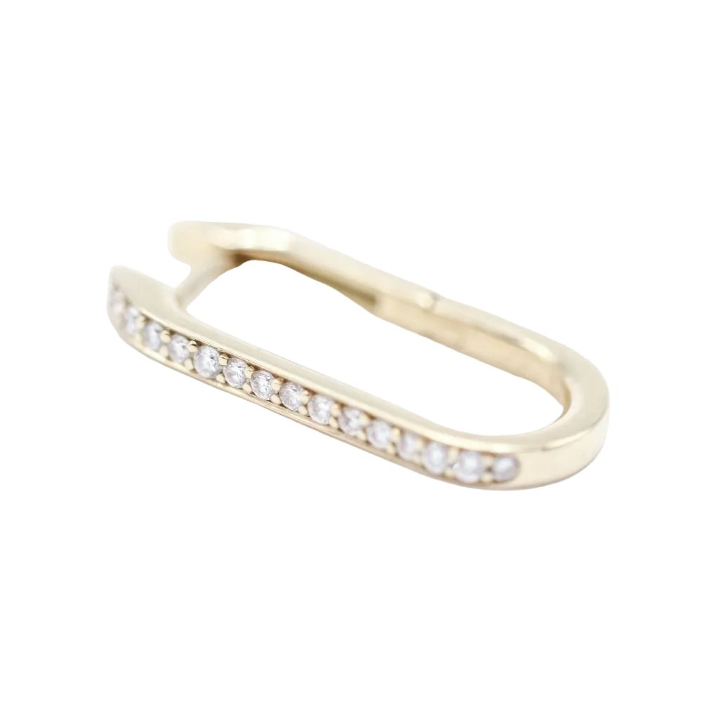 Boucles d'oreilles Créoles en or jaune et diamants - Castafiore