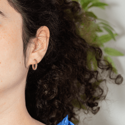 Boucles d'oreilles Créoles en or jaune, or rose et or blanc - Castafiore