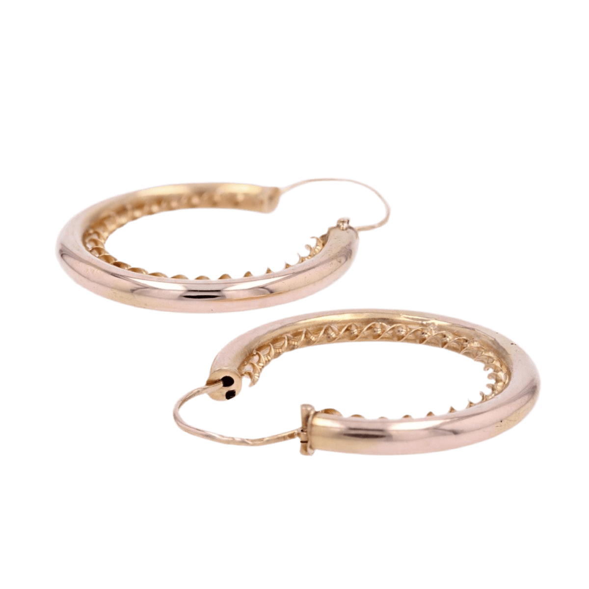 Boucles d'oreilles Créoles en or rose - Castafiore