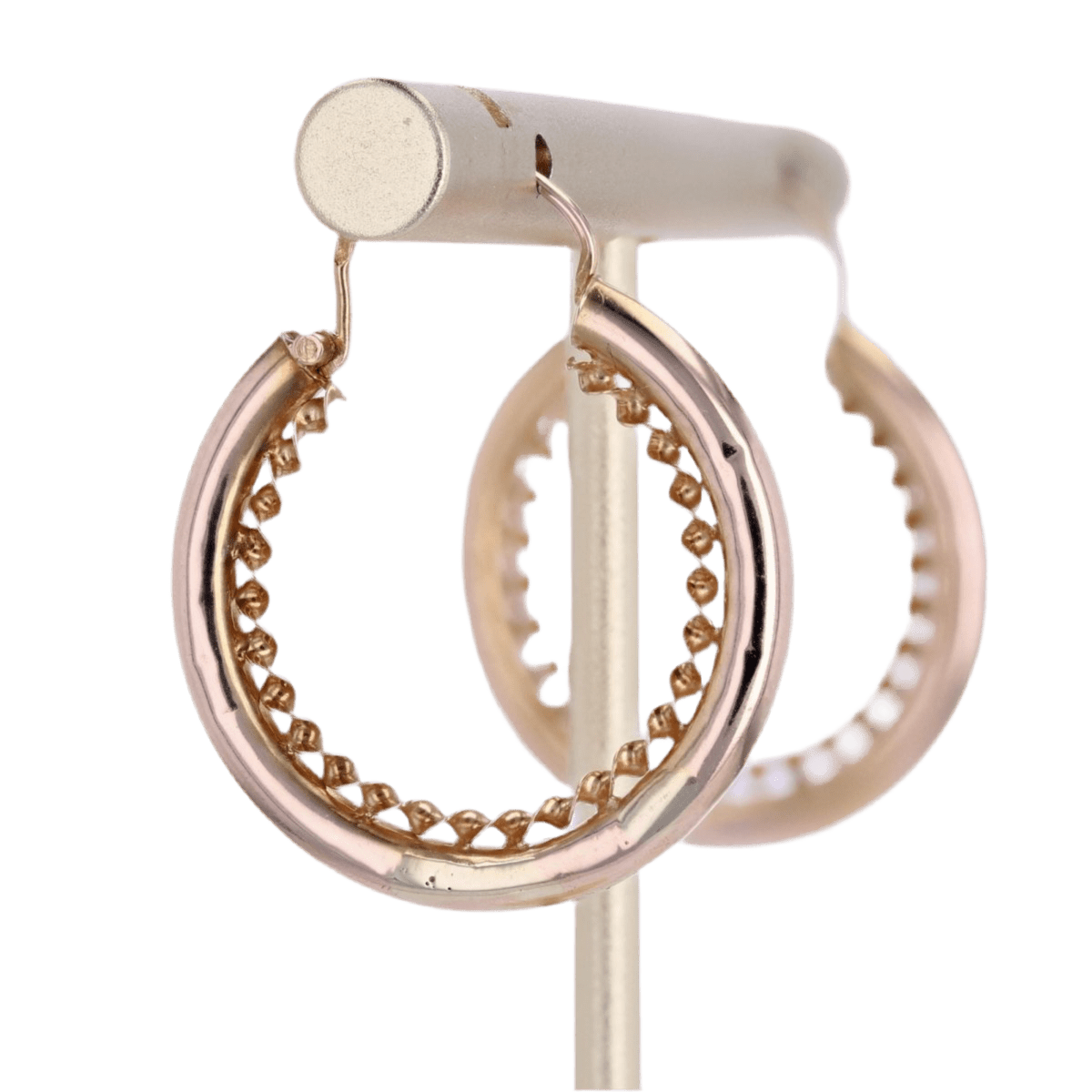 Boucles d'oreilles Créoles en or rose - Castafiore