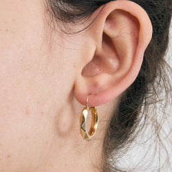 Boucles d'oreilles Créoles en or rose - Castafiore