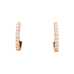 Boucles d'oreilles Créoles en or rose et diamants - Castafiore