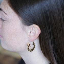 Boucles d'oreilles Créoles en or rose et jaune - Castafiore