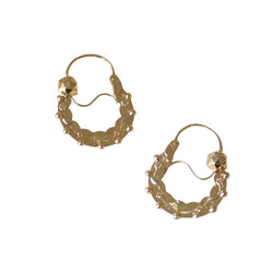 Boucles d'oreilles Créoles en or rose et jaune - Castafiore