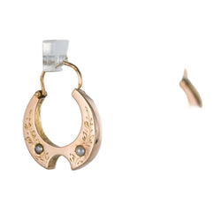 Boucles d'oreilles Créoles en or rose et perles - Castafiore