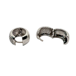Boucles d'oreilles Créoles en orang blanc et diamants - Castafiore