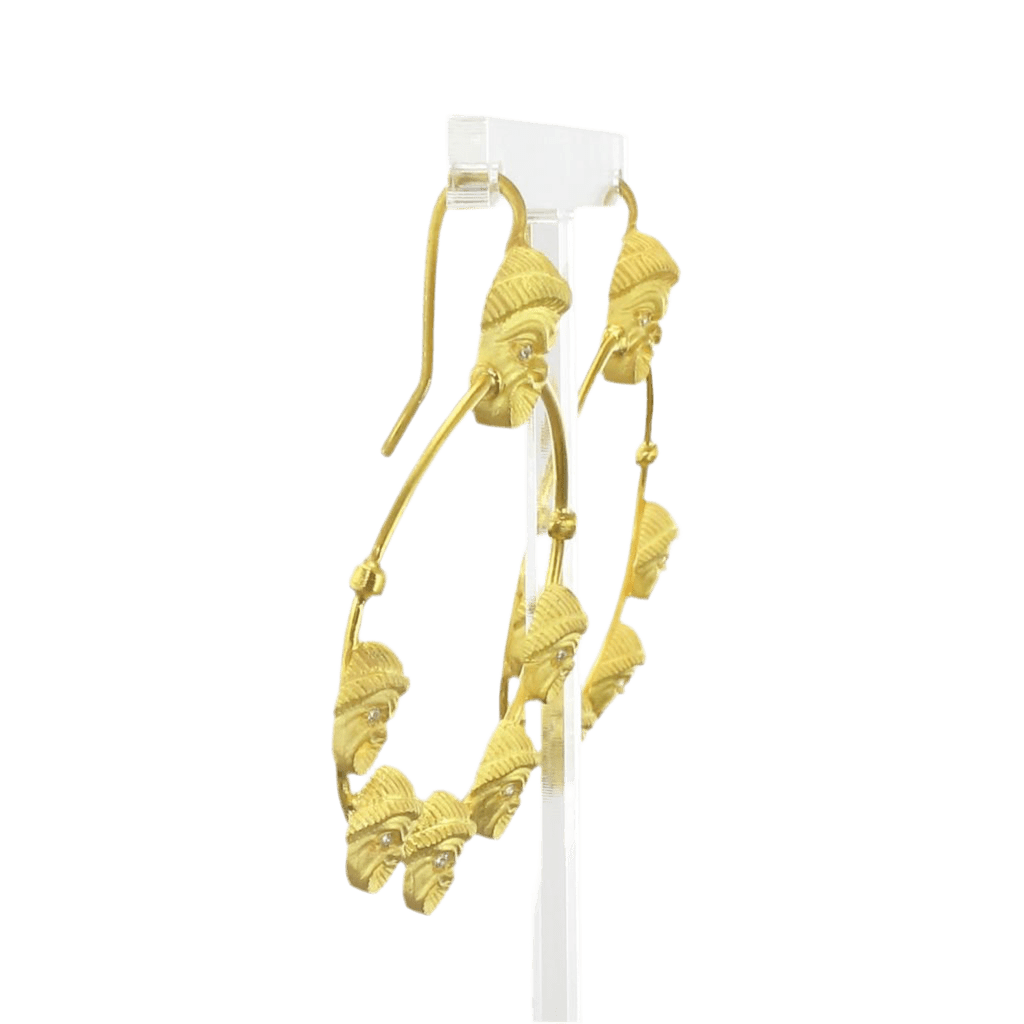 Boucles d'oreilles Créoles en vermeil et or jaune - Castafiore