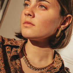 Boucles d'oreilles Créoles LALAOUNIS en or jaune - Castafiore