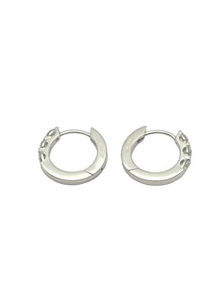 Boucles d'oreilles Créoles LEO PIZZO en or blanc et diamants - Castafiore