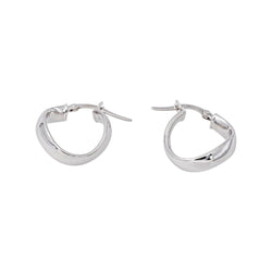Boucles d'oreilles Créoles Or blanc - Castafiore
