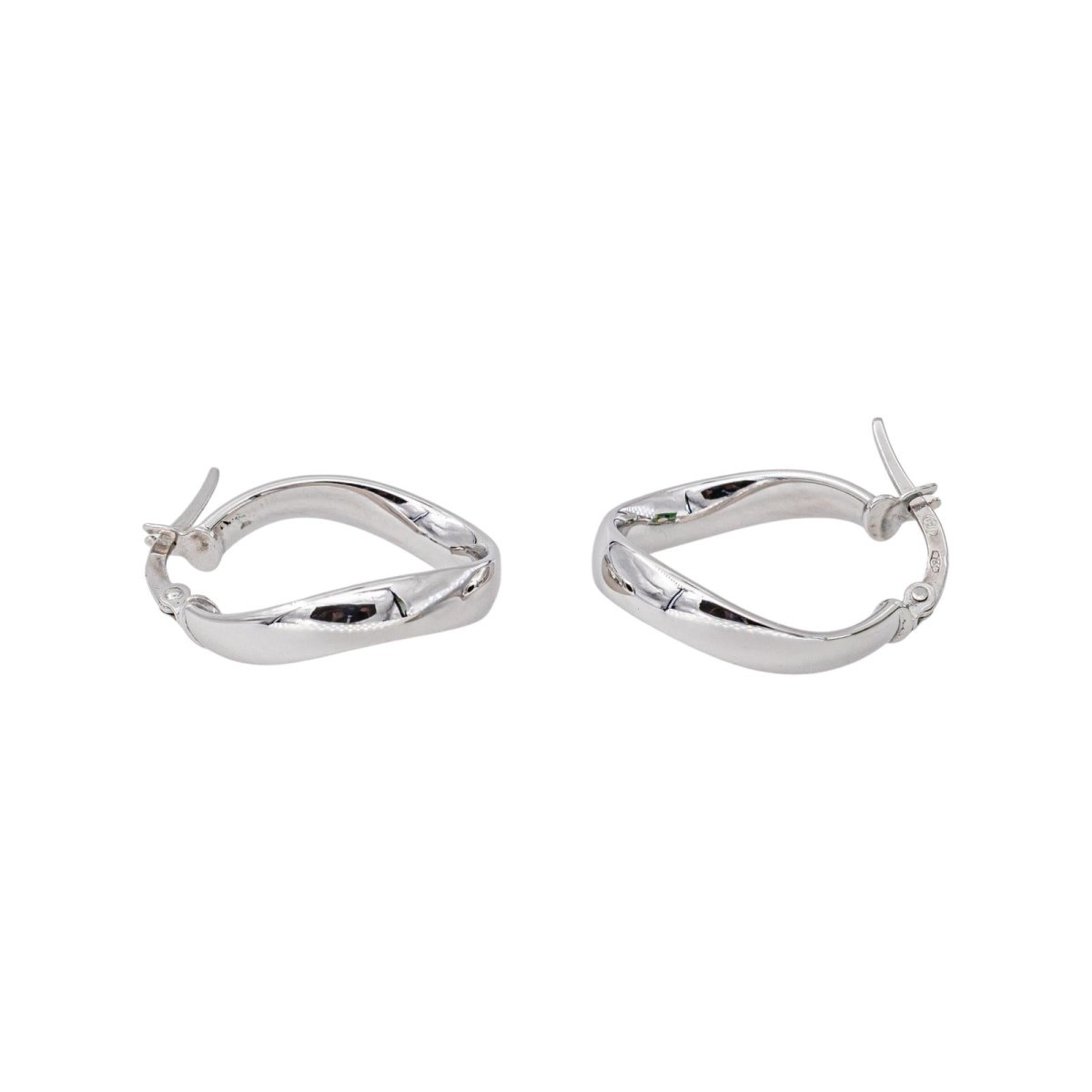 Boucles d'oreilles Créoles Or blanc - Castafiore