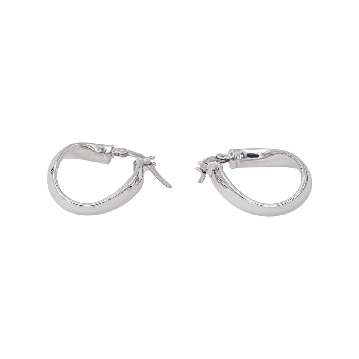 Boucles d'oreilles Créoles Or blanc - Castafiore