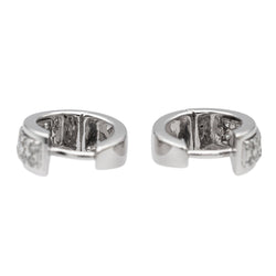 Boucles d'oreilles Créoles Or blanc Diamant - Castafiore