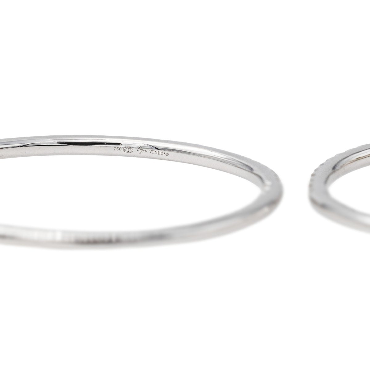 Boucles d'oreilles Créoles Or blanc Diamant - Castafiore