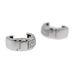 Boucles d'oreilles Créoles Or blanc Diamant - Castafiore