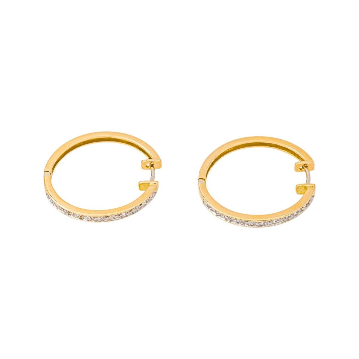 Boucles d'oreilles Créoles Or jaune Diamant - Castafiore