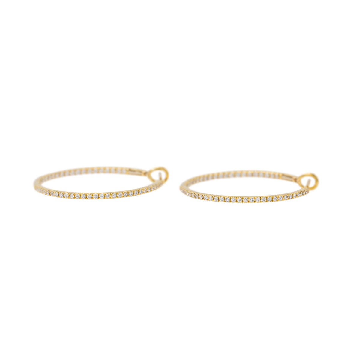 Boucles d'oreilles Créoles Or jaune Diamant - Castafiore