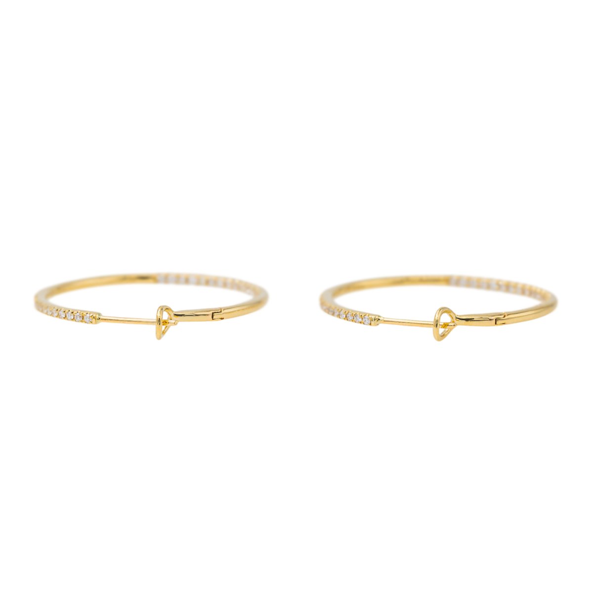Boucles d'oreilles Créoles Or jaune Diamant - Castafiore