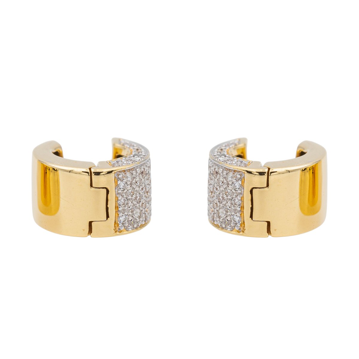 Boucles d'oreilles Créoles Or jaune Diamant - Castafiore