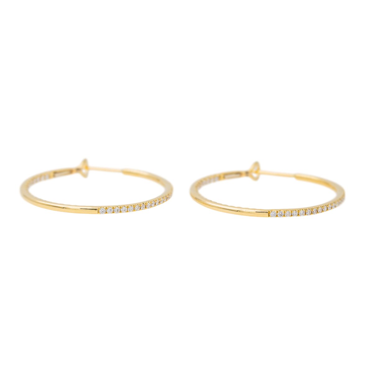 Boucles d'oreilles Créoles Or jaune Diamant - Castafiore