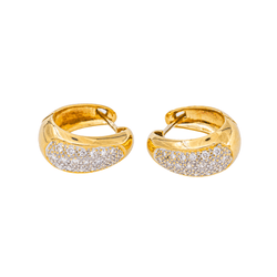 Boucles d'oreilles Créoles Or jaune Diamant - Castafiore