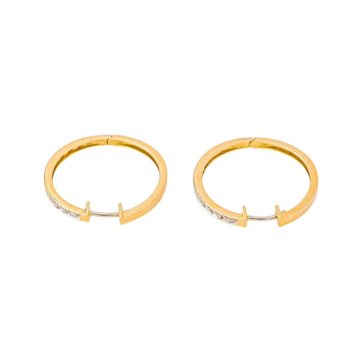 Boucles d'oreilles Créoles Or jaune Diamant - Castafiore