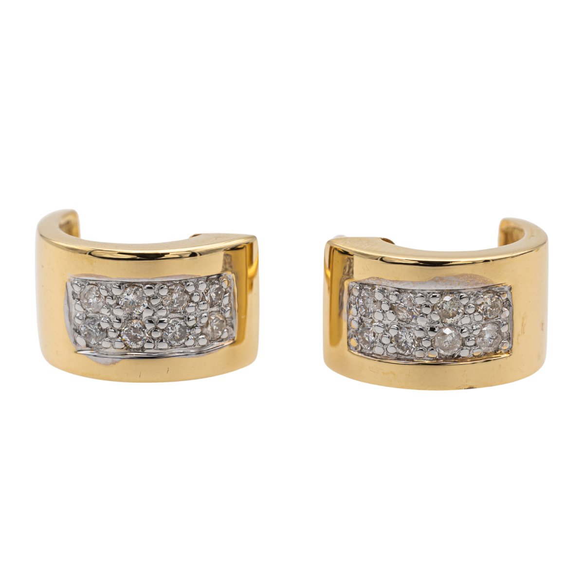 Boucles d'oreilles Créoles Or jaune Diamant - Castafiore