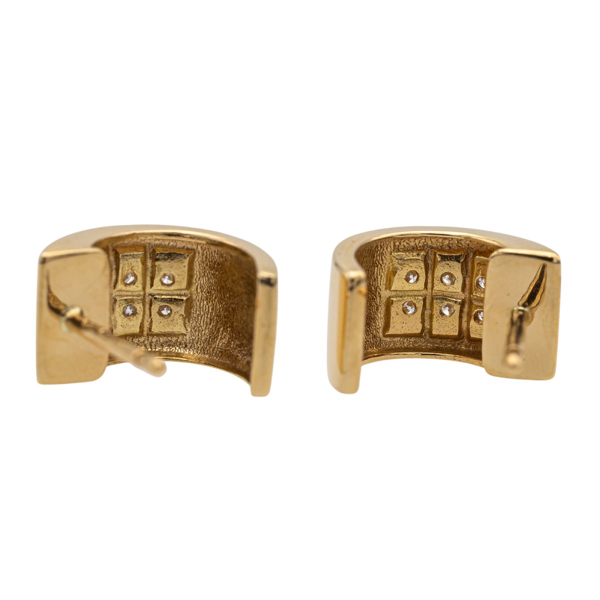 Boucles d'oreilles Créoles Or jaune Diamant - Castafiore