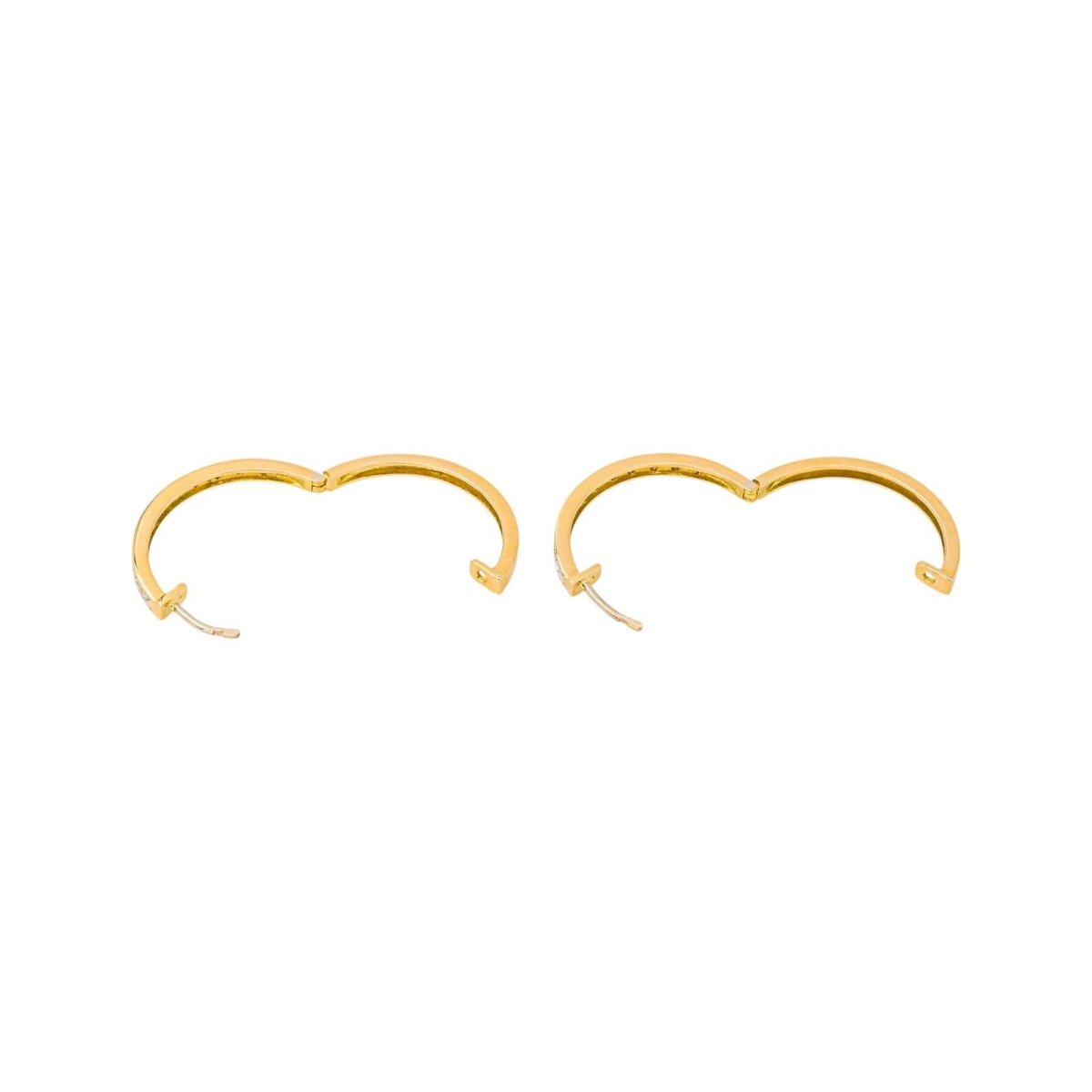 Boucles d'oreilles Créoles Or jaune Diamant - Castafiore